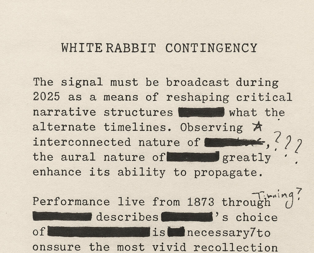 WhiteRabbit Contingency WhiteRabbit Contingency